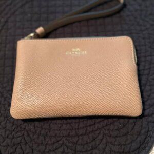 Coach Taupe Wristlet
